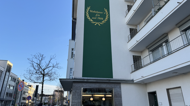 Das Gebäude der Unbehaun Eisdiele