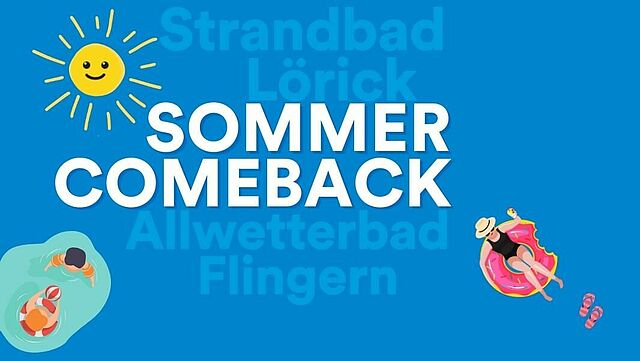 Das Plakat zum Sommer-Comeback im Freibad