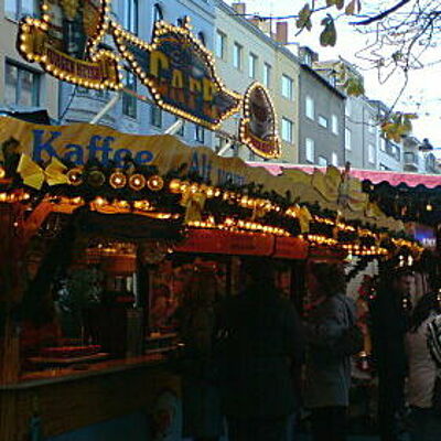 Weihnachtsstand an der Nordstraße.
