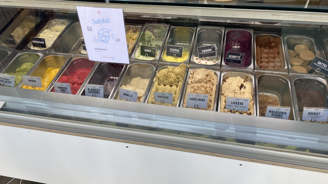 Die Sorten in der Eisdiele