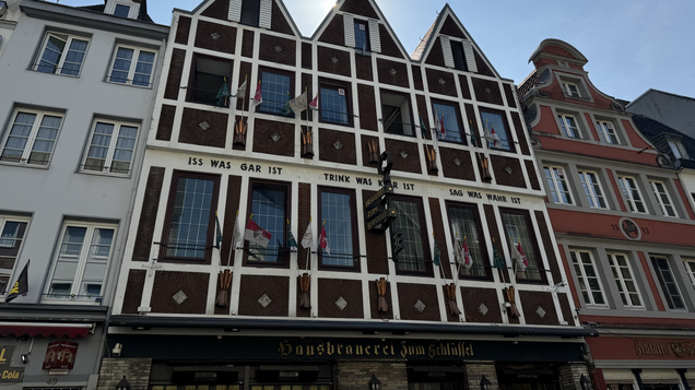 Das Brauereigebäude von außen