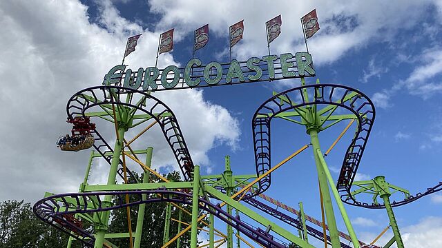 Der neue Euro Coaster auf der Rheinkirmes