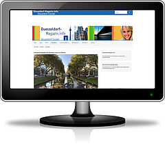 Monitor mit Webseite.