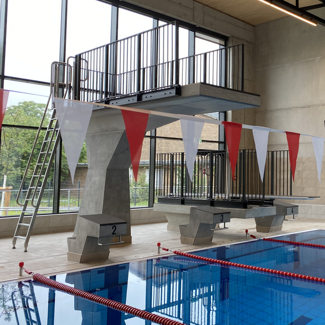 Das Sprungbrett im Badehaus Benrath