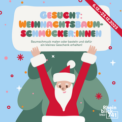 Poster mit einem Weihnachtsmann und einem Baum