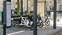 Lastenräder an der Mobilitätsstation 
