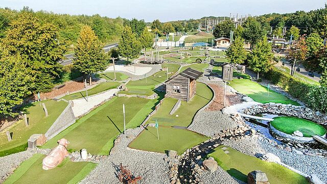 Der Alm-Golf Bereich von oben