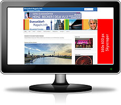 Monitor mit Webseite.