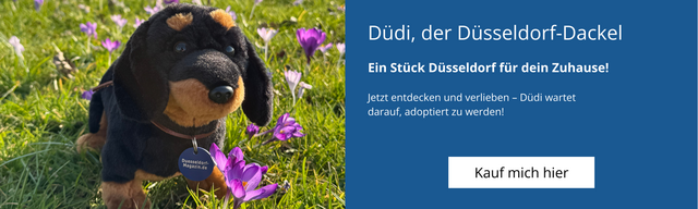 Kuscheltier-Dackel auf einer Wiese
