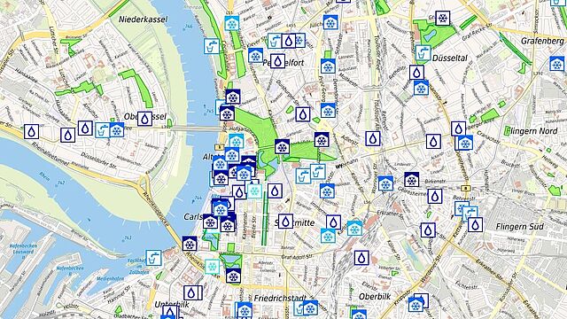 Karte von Düsseldorf 