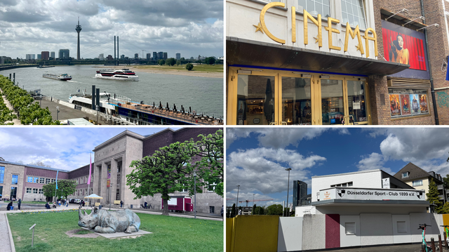 Eine Collage aus unterschiedliche Orten in Düsseldorf