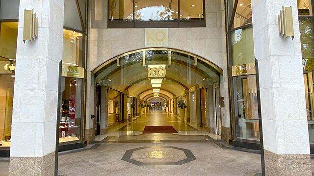 Der Eingang der Kö Galerie auf der Königsallee.