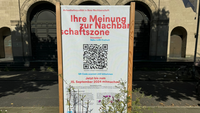 Die Informationsstele am Paulusplatz